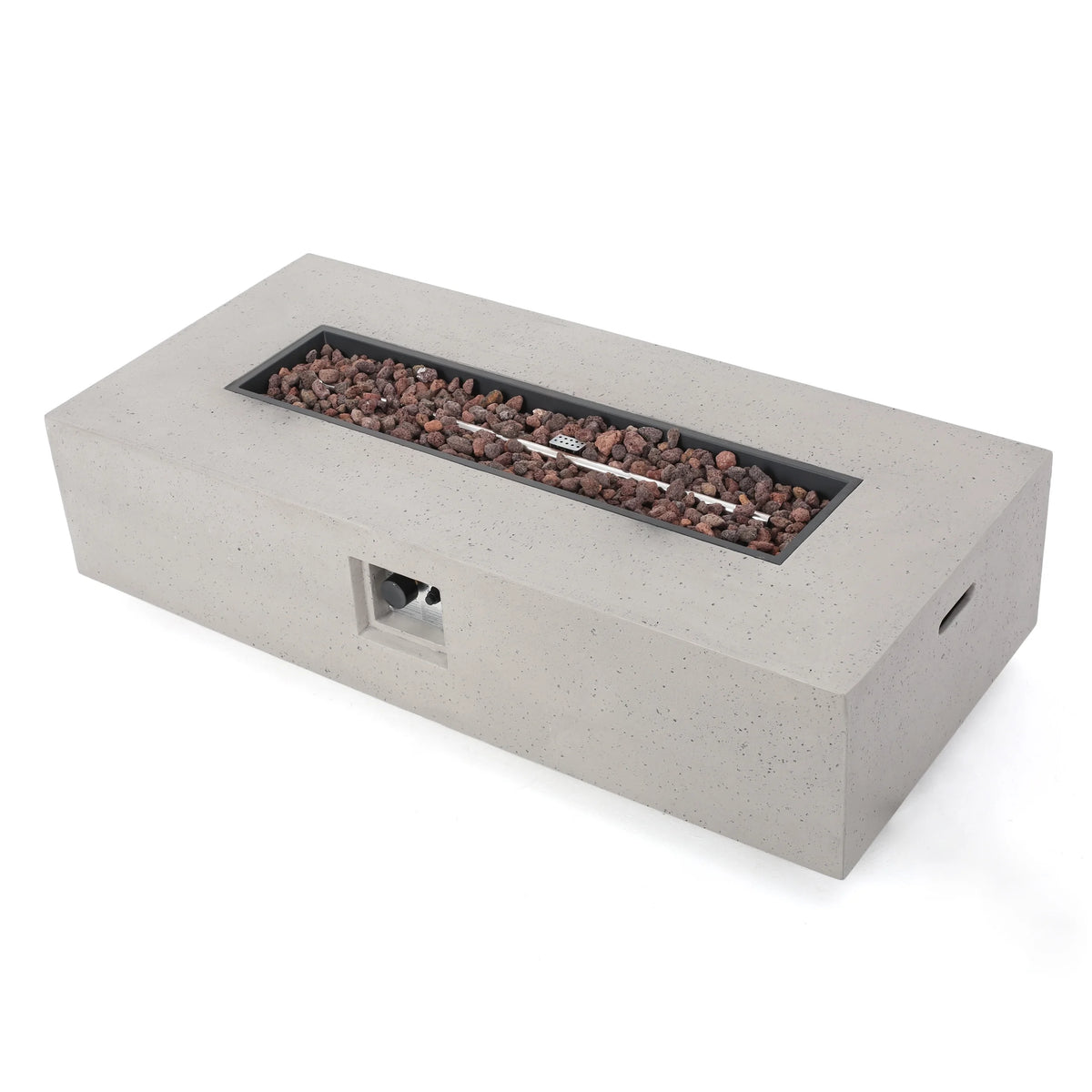 Lightweight Concrete Outdoor 50,000 BTU Rectangular Fire Pit T790109