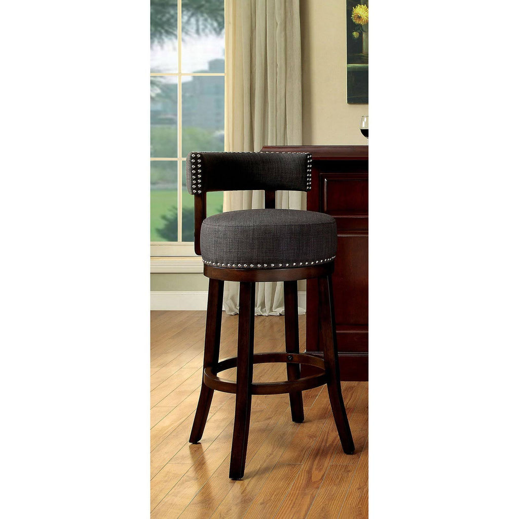 Gray 24x22 Bar Stool Set of 2 D1207