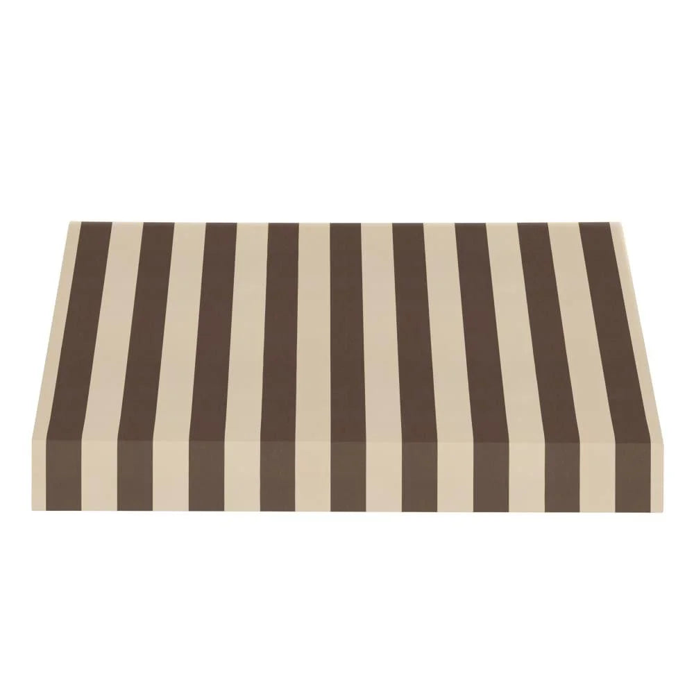 Brown/Tan Stripe Acrylic Fixed Awning Q823330