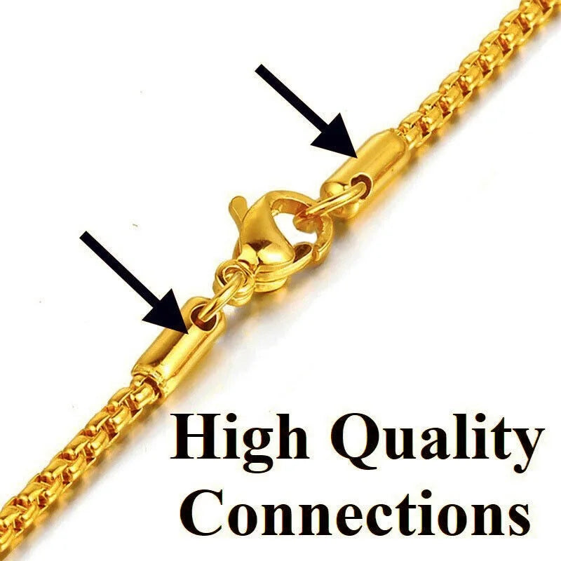 18k Gold Figaro Chain Necklace with Dragon Pendant C64447