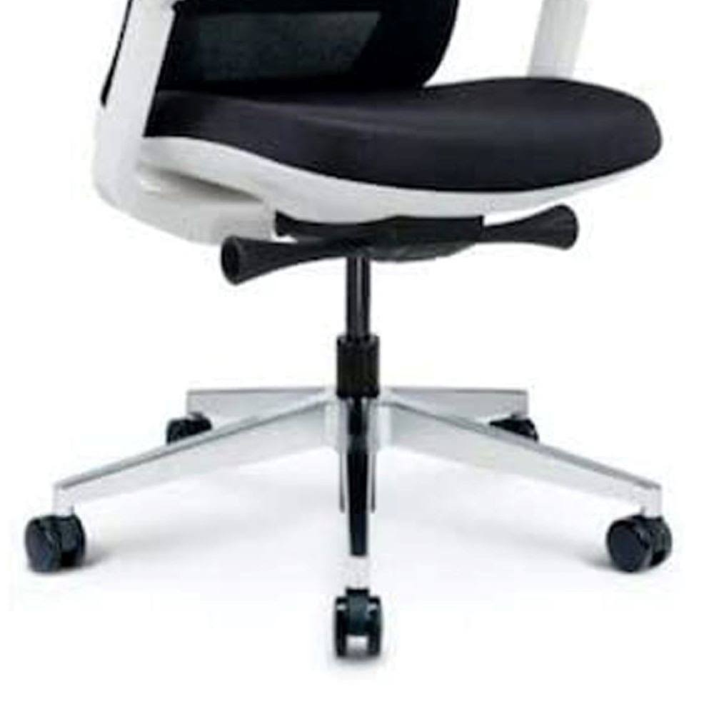 White Frame Black Mesh Ergonomic Office Chair F701