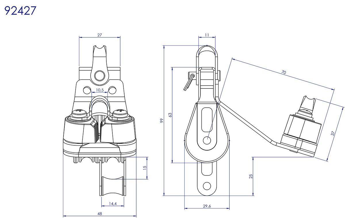 Double Fixed with Cam and Becket R23769