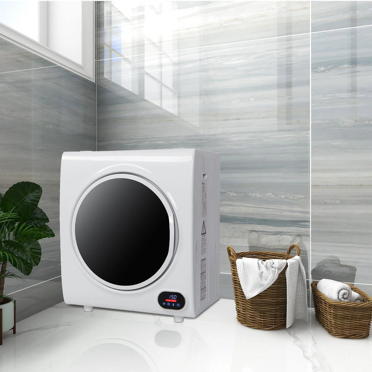 White 2.6 cu.ft Portable Electric Laundry Dryer K8755