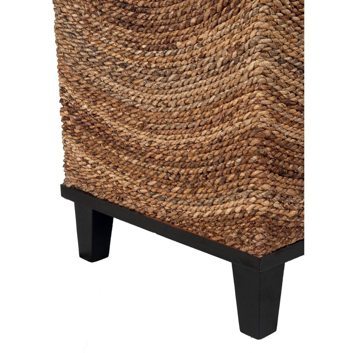 Brown Abaca Square Accent Table Y3359