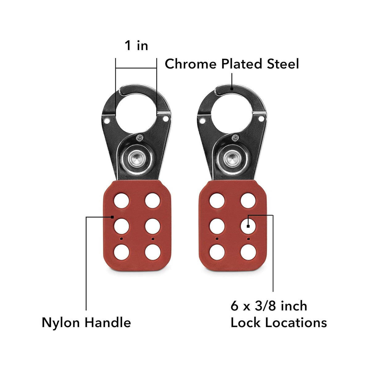 Lockout Tagout Kit with Hasps, Loto Tags, Red Safety Padlocks (2 Keys Per Lock) D40506