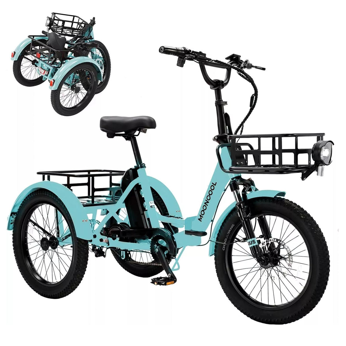 20 x4in Fat Tire Electric Tricycle 500W E-bike K11011