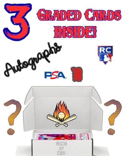 Three Graded Baseball Cards Gift Box K457