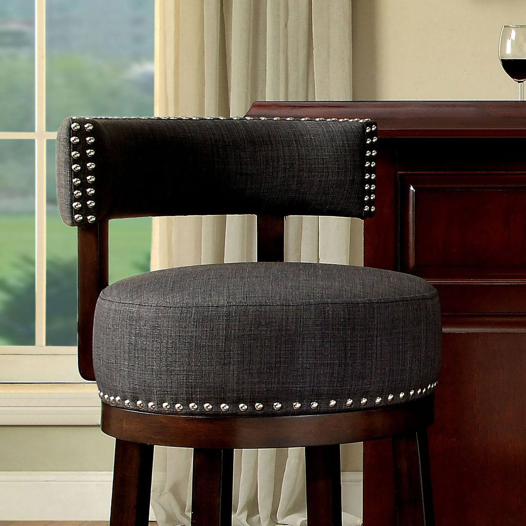 Gray 24x22 Bar Stool Set of 2 D1207