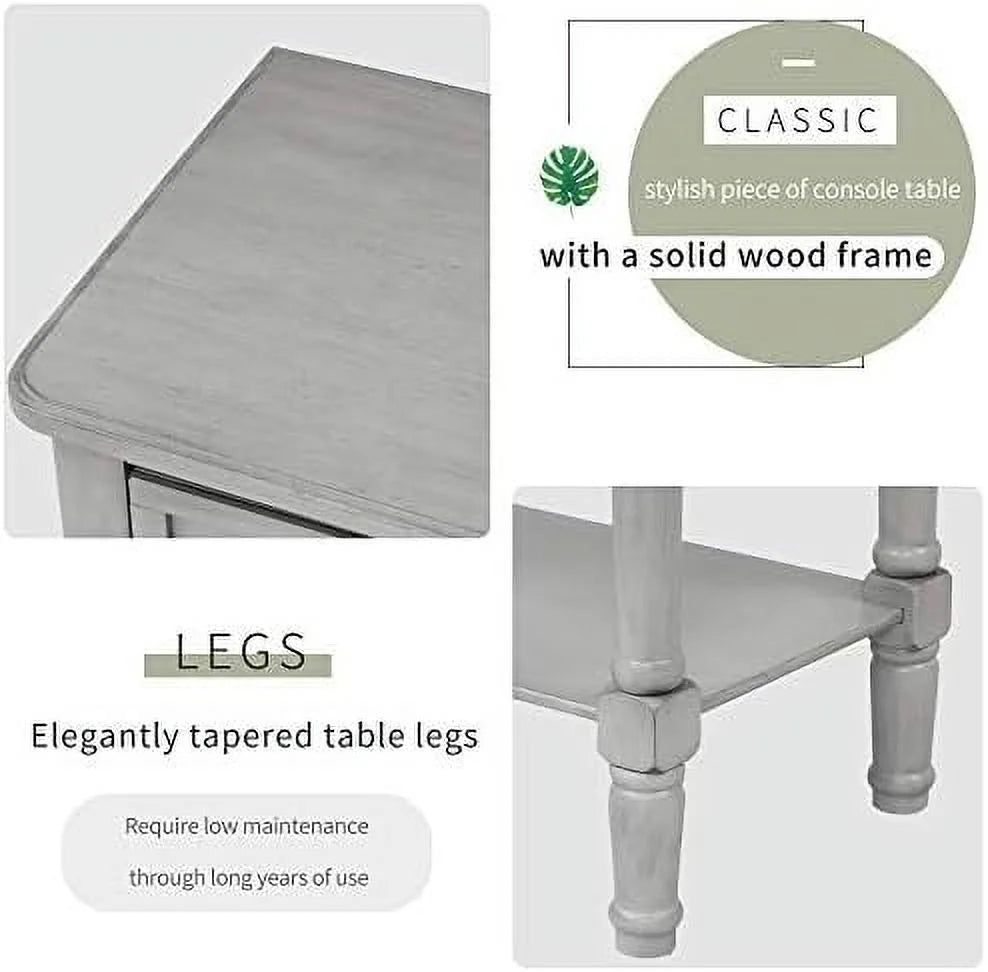 Narrow Console Table with Three Drawers Q57702