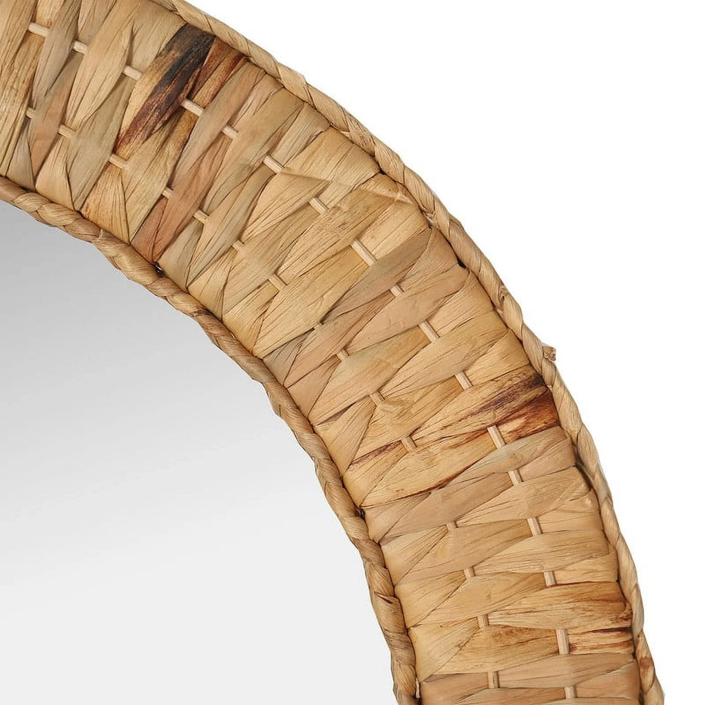 Oval Rattan Woven Wall Mirror U970739