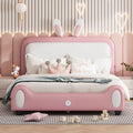 Full PU Leather Upholstered Platform Bed with Headboard J503