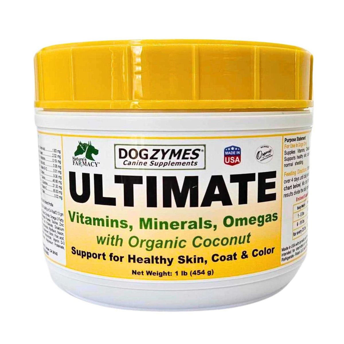 Dogzymes Ultimate for Best Skin/Coat with Organic Coconut N9999
