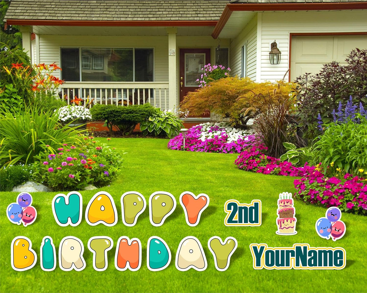 Happy Birthday Lawn Signs 13 Inch 18 Inch I50054