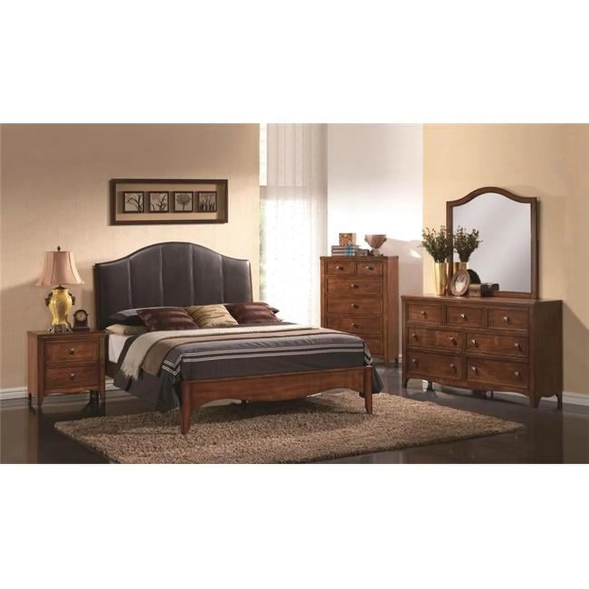 Cherry 7 Drawer Dresser V9645