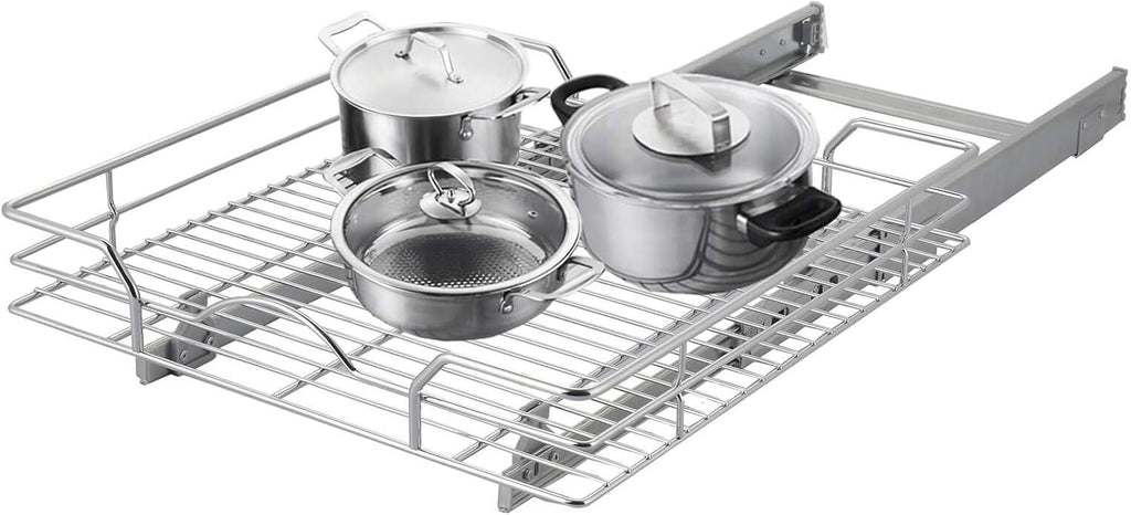 2 Tier Chrome Slide Out Cabinet Organizer W4076