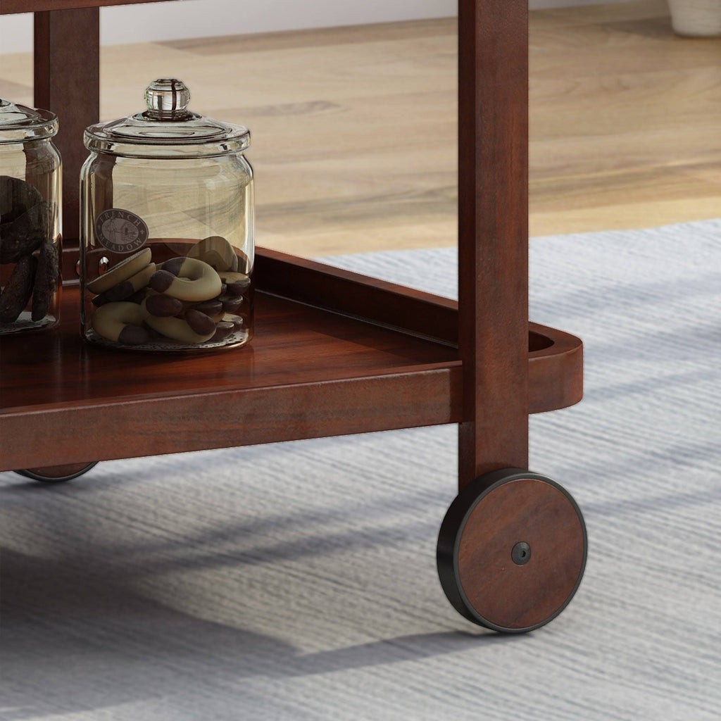 Brown and Mahogany Bar Cart P472