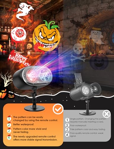 12-in-1 Outdoor Waterproof Holiday Projector Lights N483320