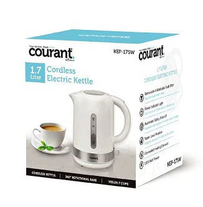 1.7l Cordless Electric Kettle White D4946