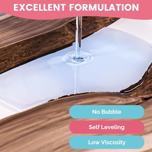 68OZ 2 Part Epoxy Resin Kit with Silicone Cups, Sticks, Pigment A7750