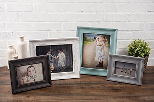 Antique Silver Distressed Wooden Picture Frame 8x10 L535