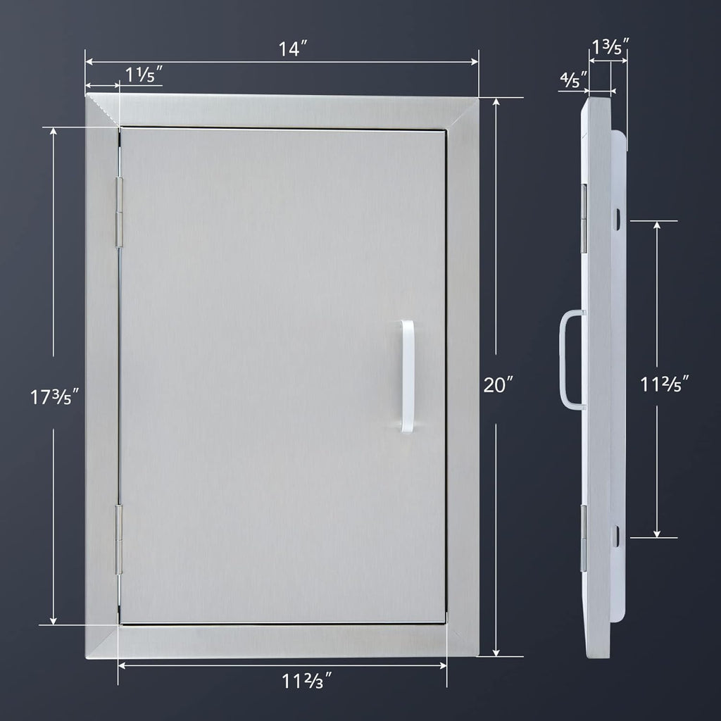 304 Stainless Steel Single Access BBQ Door 14 x 20 L17207
