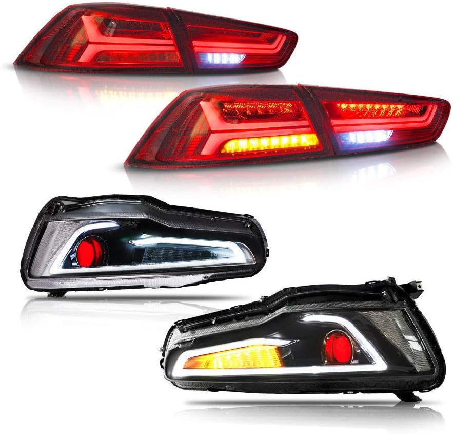 Devil Eye LED Headlights and Tail Lights for Mitsubishi Lancer EVO X 2008-2017 F5823