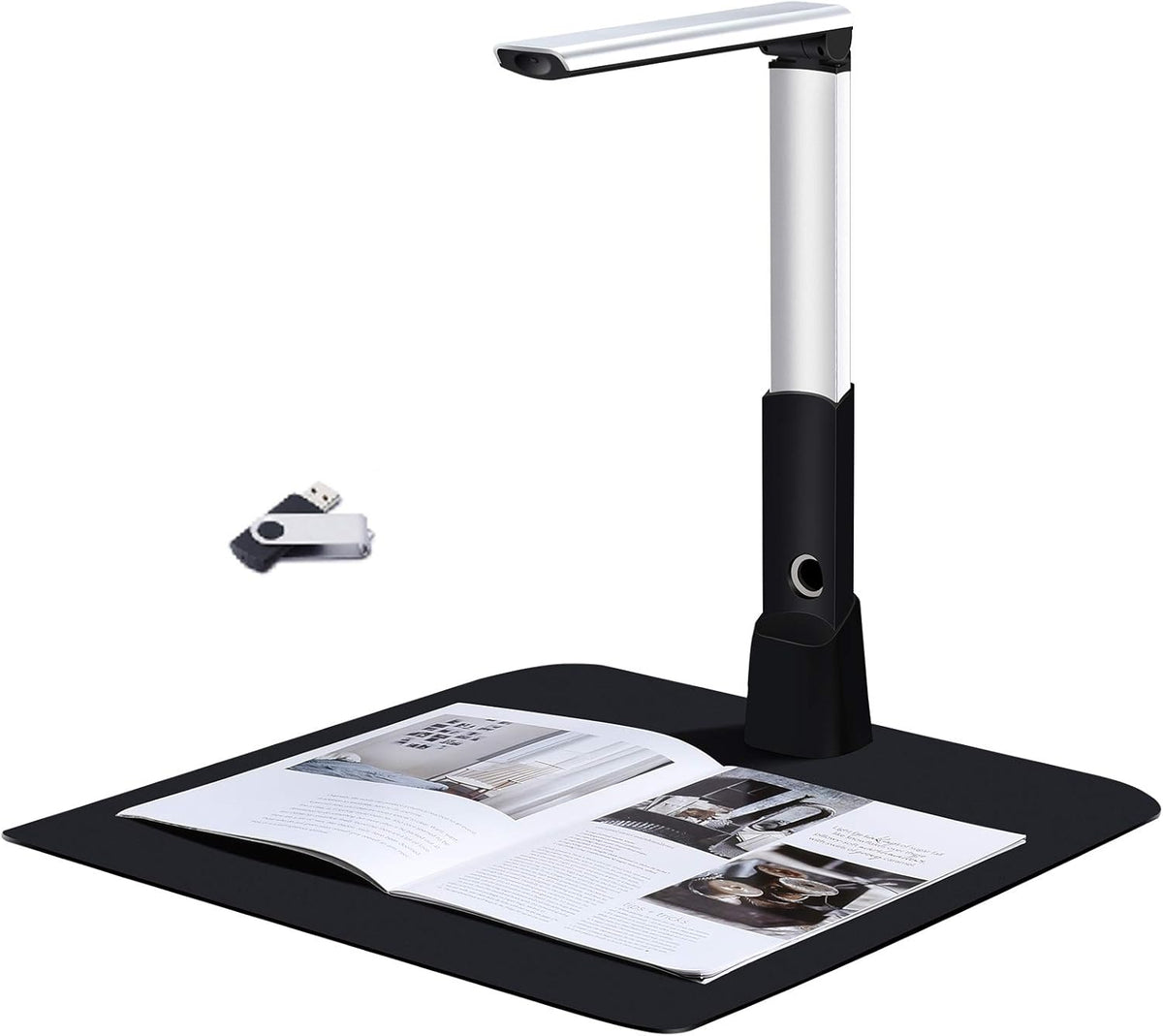 10MP CMOS Document Camera Scanner with LED Light and Microphone F6335