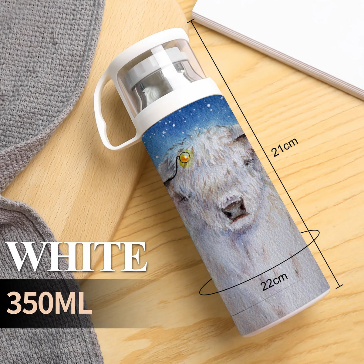 350ml Stainless Steel Water Bottle with Lid A10355