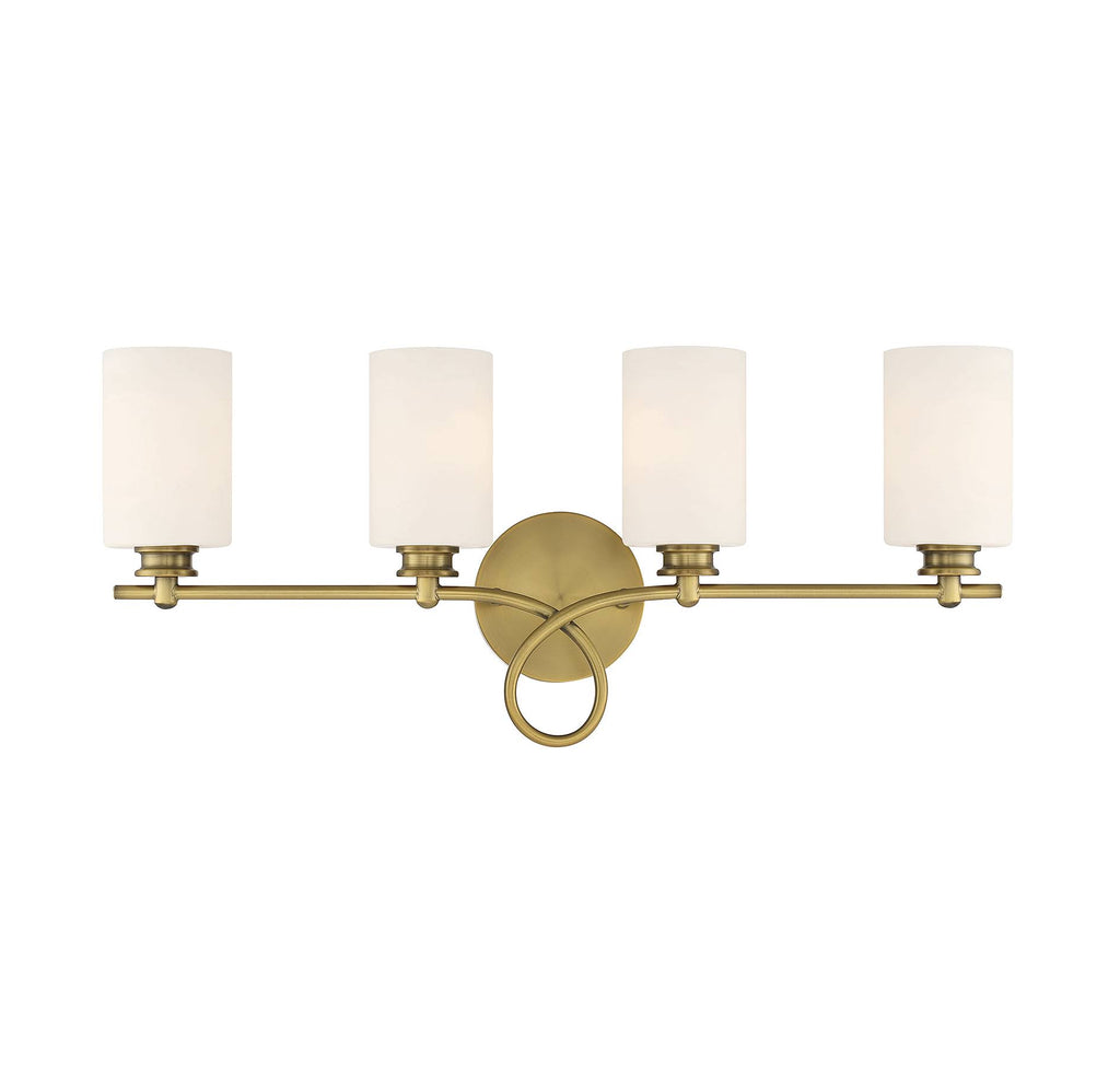 4 Light Warm Brass Bath Bar L444