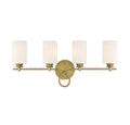 4 Light Warm Brass Bath Bar L444