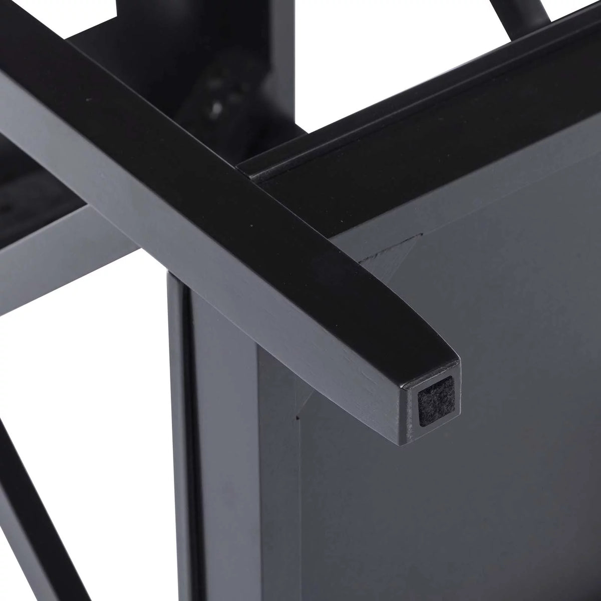 Black 2-Tier Wood End Table with Storage K2865