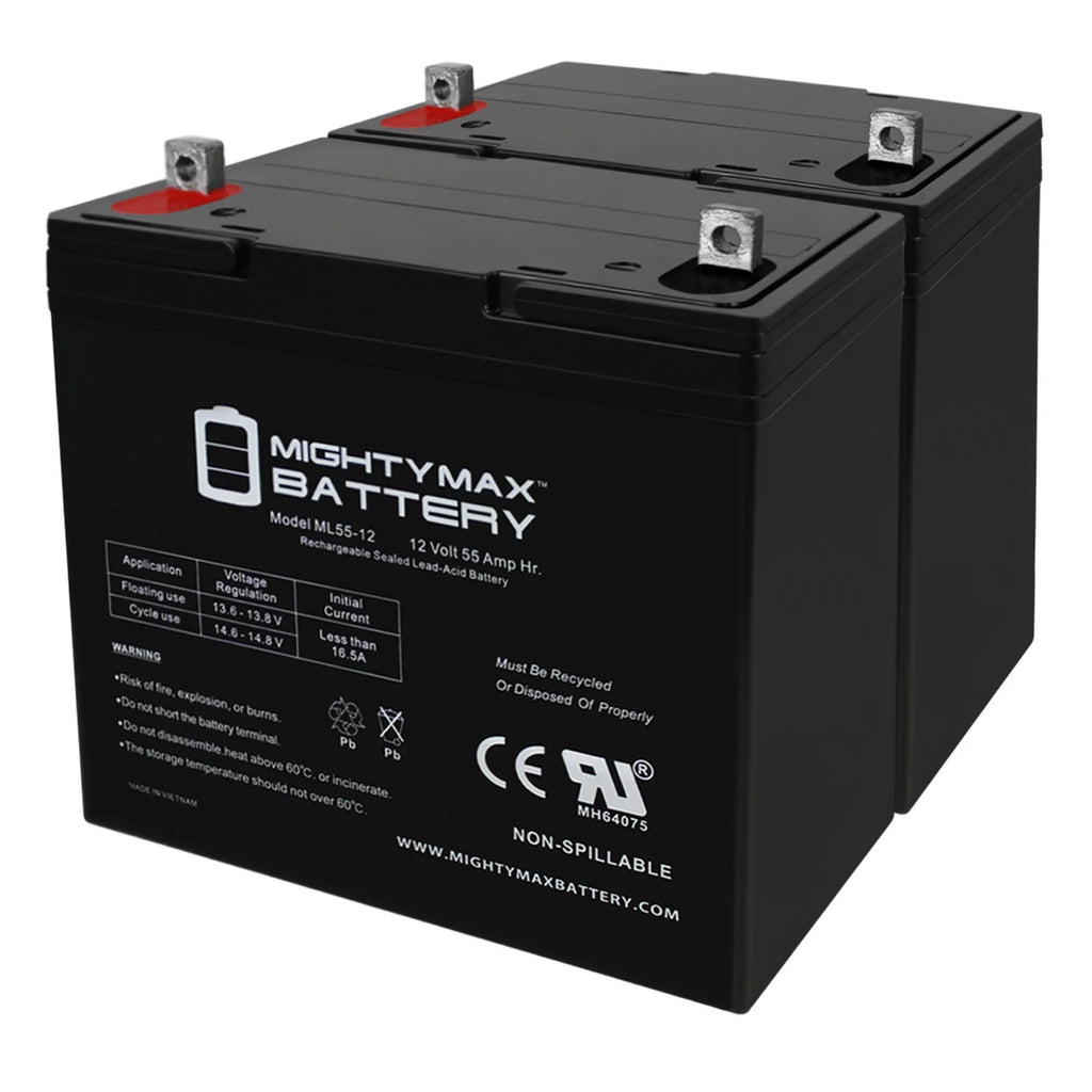 12V 55Ah Battery 2 Pack Q305