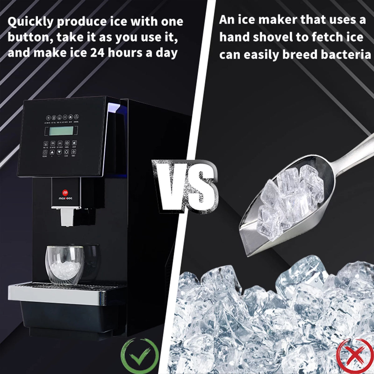Fully Automatic Stainless Steel Ice Maker B972455