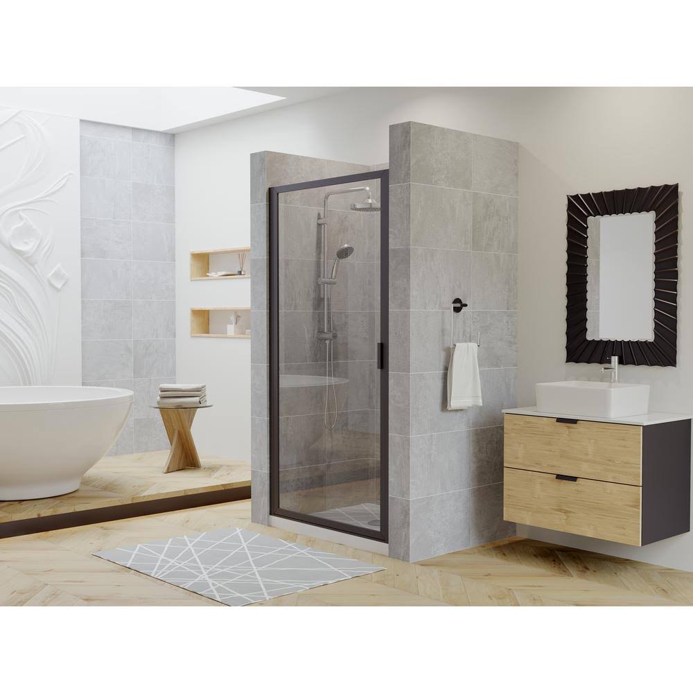24 inch x 82 inch Framed Continuous Hinge Shower Door W873459