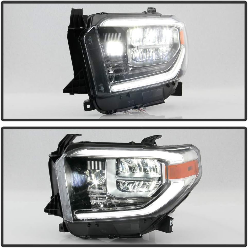Smoked Chrome Housing LED Headlight Assembly Driver Side V67319