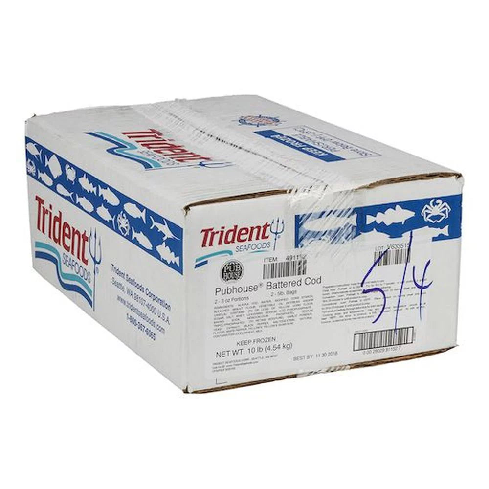 Boneless Battered Oven Ready Cod Fillet Portions, 10 Pound H62010