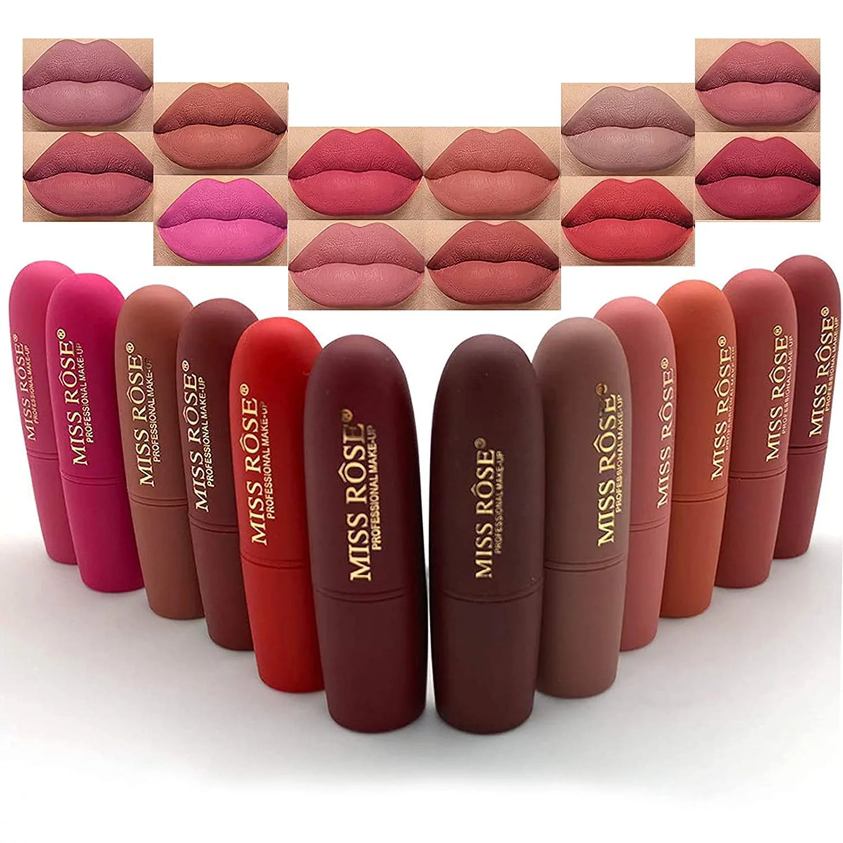 12 Pcs Matte Velvet Lipstick Set R912870