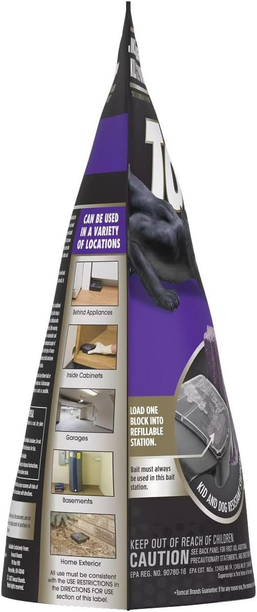 Mouse Bait with Refillable Station, 1 Station and 6 Poison Block Refills C5699