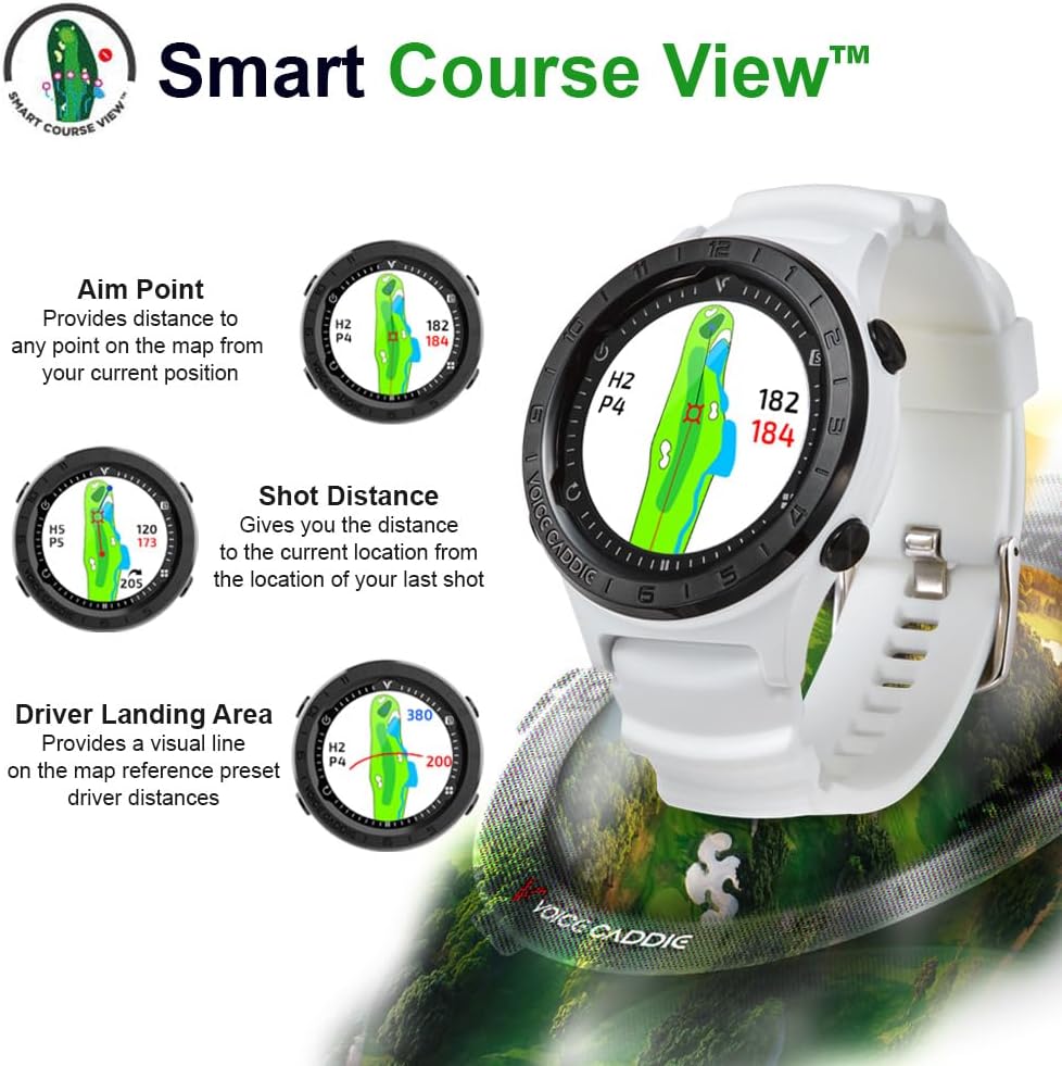Lightweight Hybrid Golf GPS Watch with Slope Mode and Color Touchscreen Q267