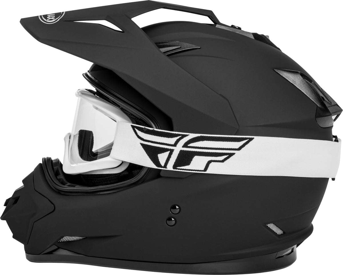 Matte Black Dual-Sport Snow Helmet F5255