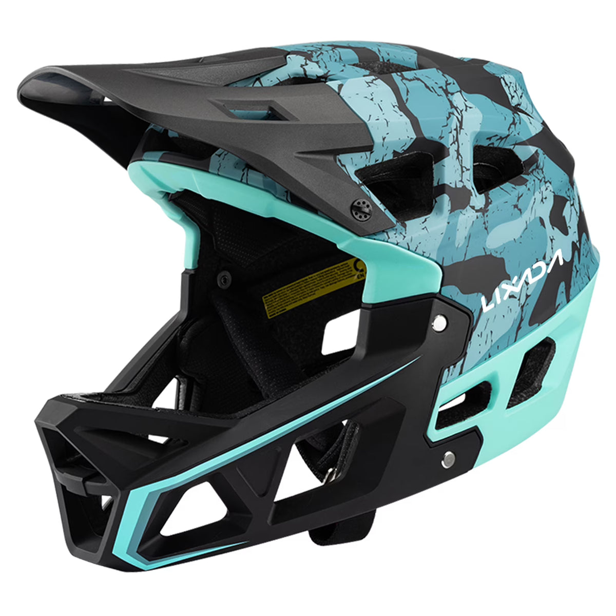Full Face MTB Helmet with Visor, 59 61cm Head Circumference O811