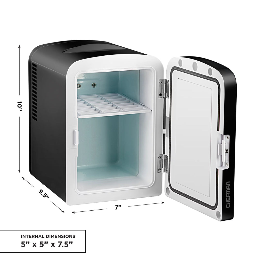 Pink Portable 4L Mini Fridge with Heating and Cooling D16020