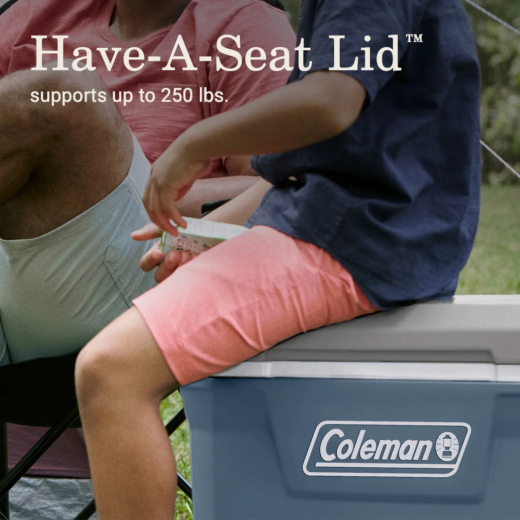 60QT Hard Chest Wheeled Cooler, Lakeside Blue D548