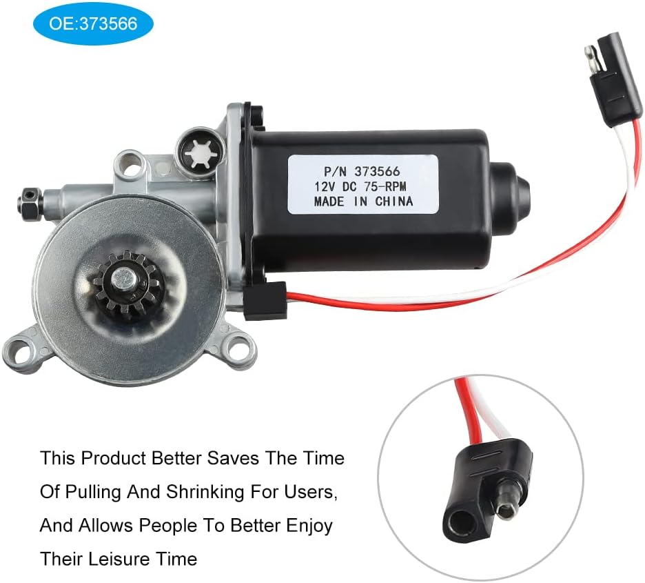 RV Awning Motor Replacement 12-Volt DC 75-RPM Pack of 2 Q833987