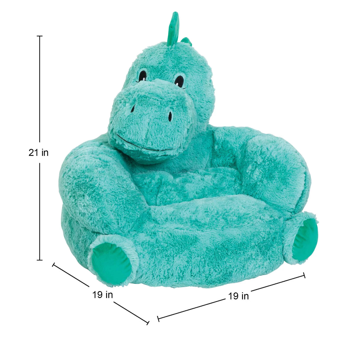 Teal and Green Dinosaur Plush Chair Q2346