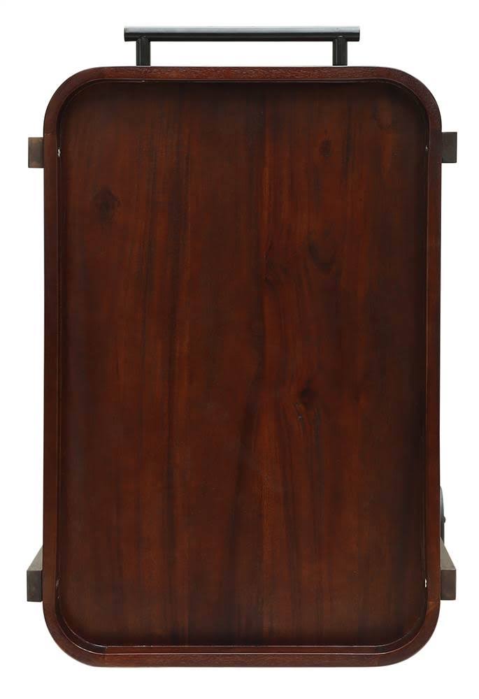 Brown and Mahogany Bar Cart P472