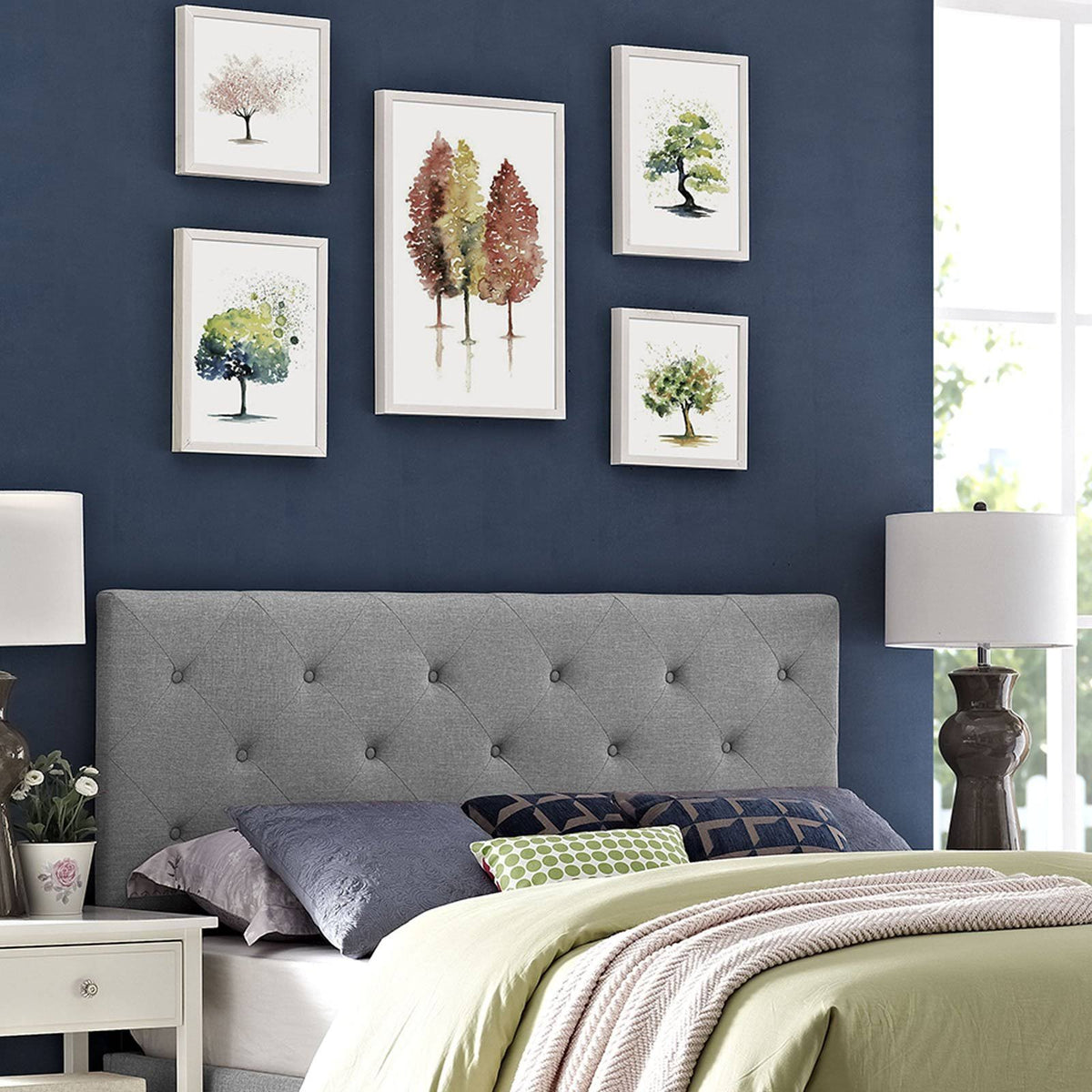 Gray Fabric Headboard, Full N308413