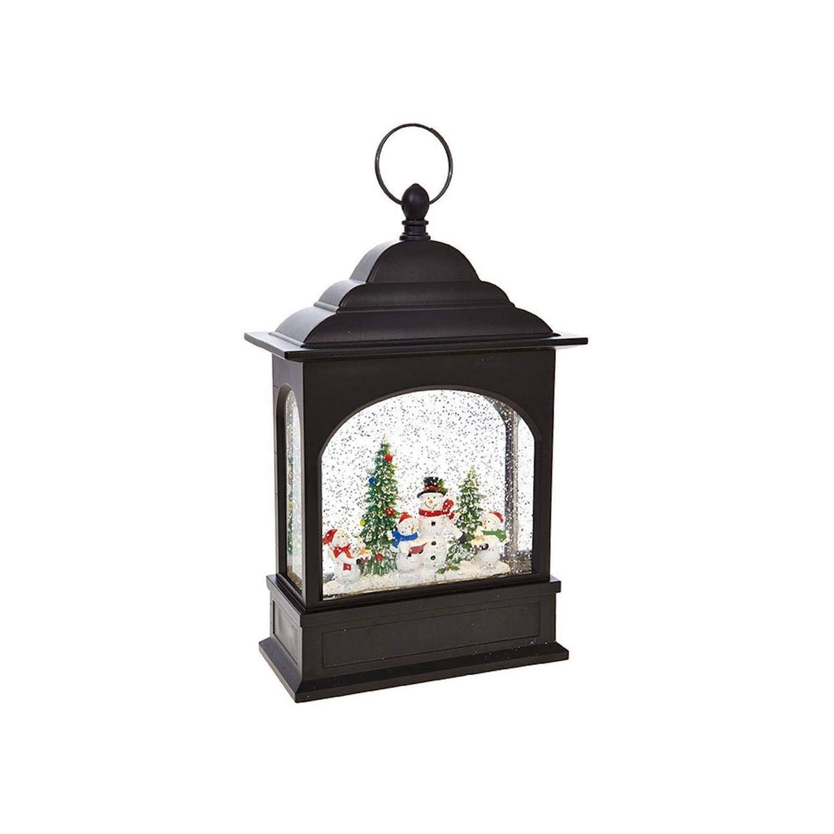 Black and White Musical Lighted Snowman Water Lantern U18170