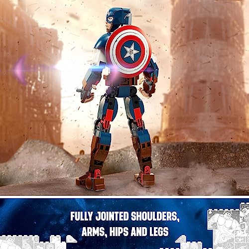Buildable Captain America Action Figure with Attachable Shield F316818