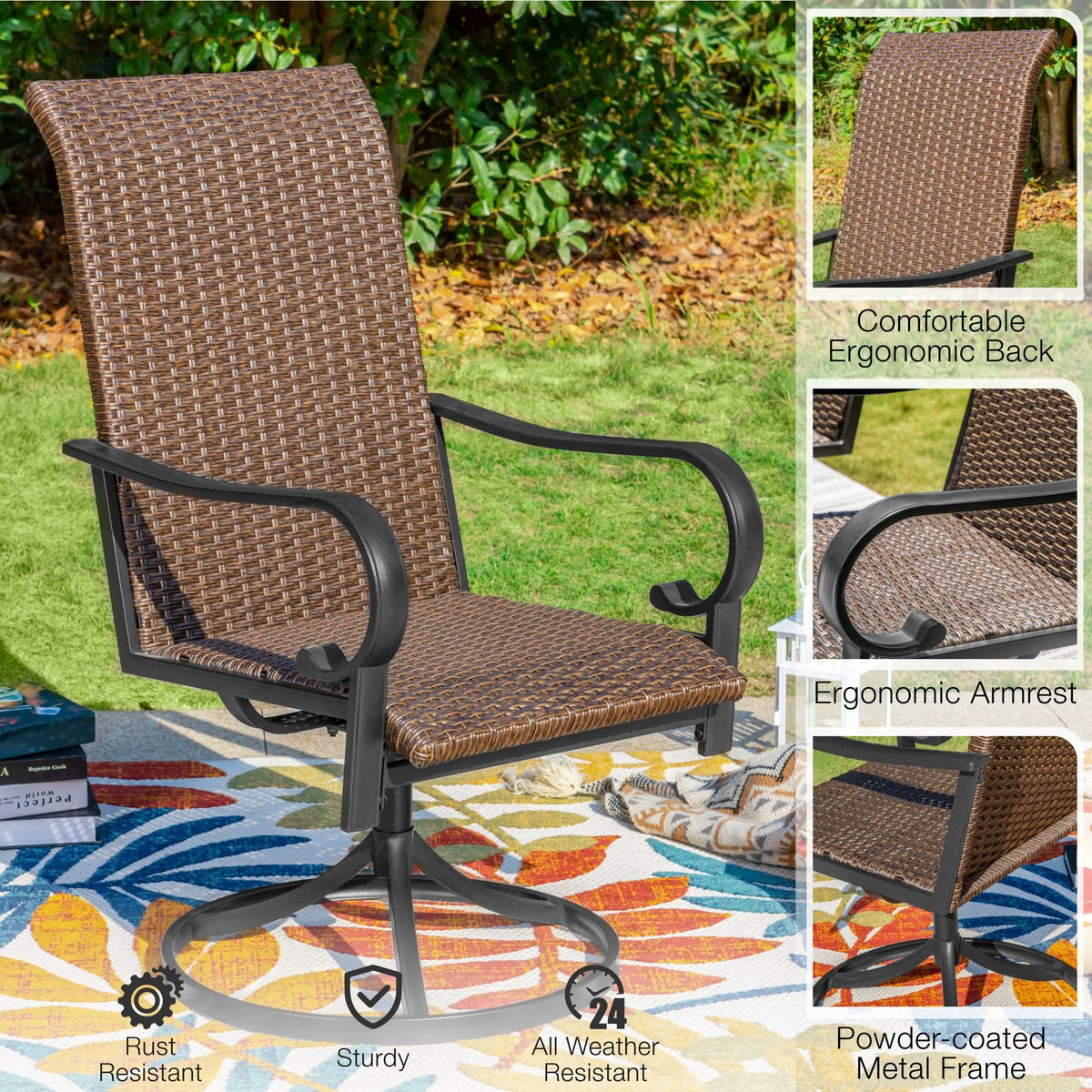 7 Pieces Wicker Rattan Patio Dining Set M8588